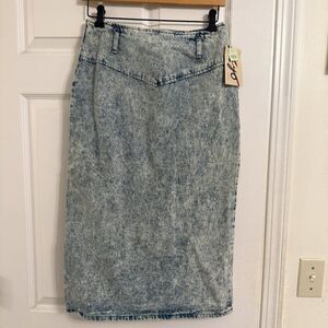 NWT Kayo Denim Skirt Size 9/10 Stone Wash Vintage 90s Western Aesthetic